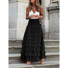 Load image into Gallery viewer, Sheer Trend - A-Line High Waisted Solid Color Tulle Skirts Bottoms