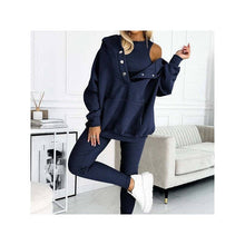 Load image into Gallery viewer, Sheer Trend - 3-Piece Set- Leisure Hoodie, Thick Ribbed Vest, And Pants