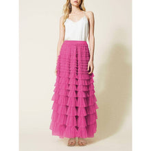 Load image into Gallery viewer, Sheer Trend - A-Line High Waisted Solid Color Tulle Skirts Bottoms