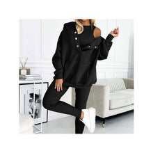 Load image into Gallery viewer, Sheer Trend - 3-Piece Set- Leisure Hoodie, Thick Ribbed Vest, And Pants