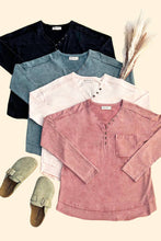 Load image into Gallery viewer, Cindy Marie Mineral Washed Top - Very J