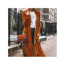 Load image into Gallery viewer, Sheer Trend - Loose Velvet Long Cardigan Coat With Elasticity