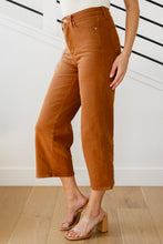 Load image into Gallery viewer, Briar High Rise Control Top Wide Leg Crop Jeans in Camel\