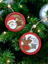 Load image into Gallery viewer, Holiday QR Code Ornaments - Hand Painted - Wooden