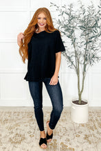 Load image into Gallery viewer, The Layback Relaxed Basic Tee in Black
