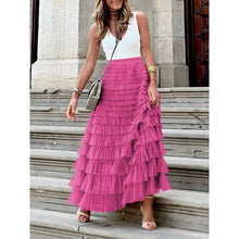 Load image into Gallery viewer, Sheer Trend - A-Line High Waisted Solid Color Tulle Skirts Bottoms