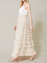 Load image into Gallery viewer, Sheer Trend - A-Line High Waisted Solid Color Tulle Skirts Bottoms