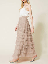 Load image into Gallery viewer, Sheer Trend - A-Line High Waisted Solid Color Tulle Skirts Bottoms
