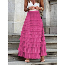Load image into Gallery viewer, Sheer Trend - A-Line High Waisted Solid Color Tulle Skirts Bottoms