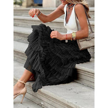 Load image into Gallery viewer, Sheer Trend - A-Line High Waisted Solid Color Tulle Skirts Bottoms