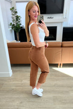 Load image into Gallery viewer, Briar High Rise Control Top Wide Leg Crop Jeans in Camel\