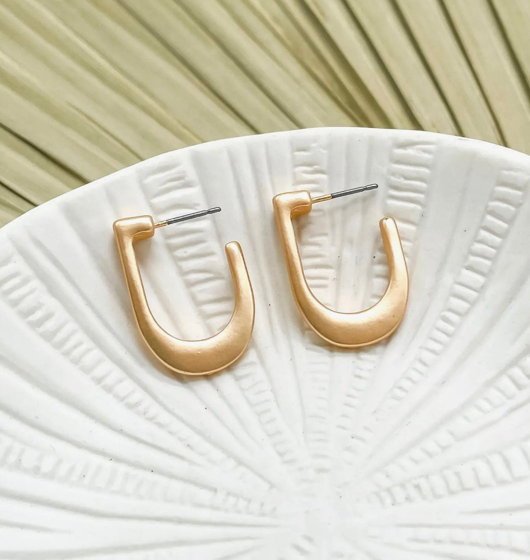 Nellie Earring - Matte Gold or Silver
