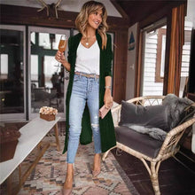 Load image into Gallery viewer, Sheer Trend - Loose Velvet Long Cardigan Coat With Elasticity