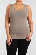 Load image into Gallery viewer, Reversible V-Scoop Neck Tank Top. New Colors!: Regular Size / Black