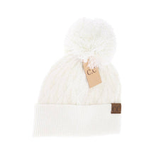 Load image into Gallery viewer, Lurex Cable Knit Pom -  CC Beanie