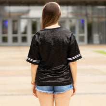 Load image into Gallery viewer, Sequin Showstopper Black Top - style 10915 view 2