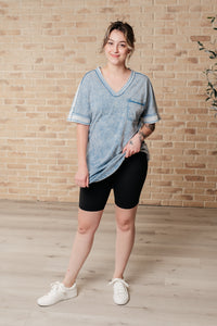 Earthy Chic Mineral Wash Mini Dress in Denim - Very J