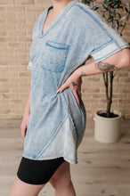 Load image into Gallery viewer, Earthy Chic Mineral Wash Mini Dress in Denim - Very J