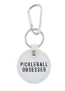 Pickle ball Obsessed Round Key Chain