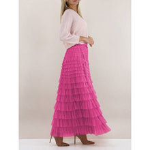 Load image into Gallery viewer, Sheer Trend - A-Line High Waisted Solid Color Tulle Skirts Bottoms