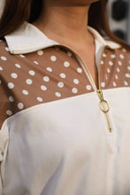 Load image into Gallery viewer, Jess Lea - Mia Printed Pullover- Mocha Mousse Polka Dot