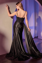 Load image into Gallery viewer, Ladivine by Cinderella Divine - SATIN PLEATED FITTED GOWN