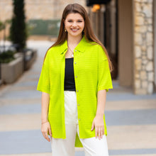 Load image into Gallery viewer, Buttoned Up Lime Top - style 30001