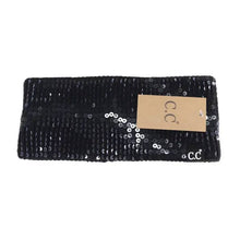 Load image into Gallery viewer, C.C Beanie - Allover Clear Sequin Head Wrap HWC0044