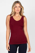 Load image into Gallery viewer, Reversible V-Scoop Neck Tank Top. New Colors!: Regular Size / Black