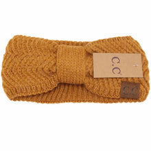 Load image into Gallery viewer, C.C Beanie - Chevron Knit Knot Head Wrap HW9000
