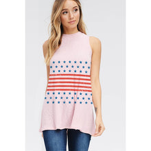 Load image into Gallery viewer, Phil Love - America flag stripe muscle tank top