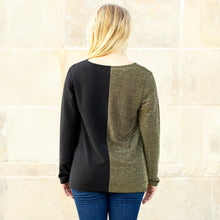 Load image into Gallery viewer, Shimmer Down Black Top - style 40005 view 2