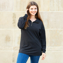 Load image into Gallery viewer, Sparkle On Black Pullover - style 40069