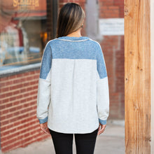 Load image into Gallery viewer, Knit Picky Blue Top - style 40075 view 2
