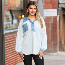 Load image into Gallery viewer, Knit Picky Blue Top - style 40075