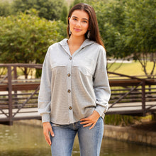 Load image into Gallery viewer, Buttoned Up Hoodie - style 40081 view 2