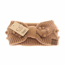 Load image into Gallery viewer, C.C Beanie - Bobble Knit C.C Head Wrap HW3836