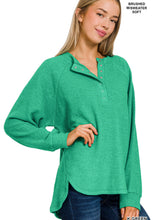 Load image into Gallery viewer, Melange Henley -4 Colors  Zenana