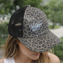 Load image into Gallery viewer, Sequin Leopard Baseball Cap - CC Beanie