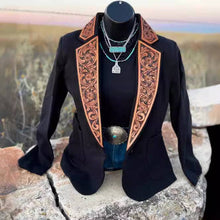 Load image into Gallery viewer, Sheer Trend - Printed Women&#39;s Western Styles Tops Blazer