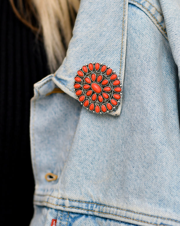 Red Blossom Pin - West & Co