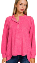 Load image into Gallery viewer, Melange Henley -4 Colors  Zenana