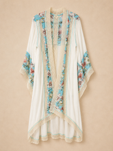 Load image into Gallery viewer, Blue Skies and Blooms Kimono - Pol