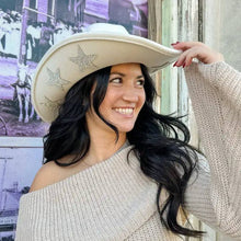 Load image into Gallery viewer, Houston Sequin Stars Cowboy Hat- 2 color options -CC Beanie