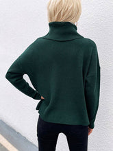 Load image into Gallery viewer, Sheer Trend - Casual Loose Solid Color High-Neck Long Sleeves Knitwear