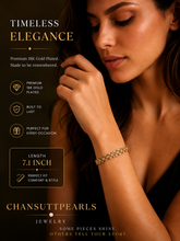 Load image into Gallery viewer, Gold / Rhinestone Watch Band Bracelet -Chansuttpearls
