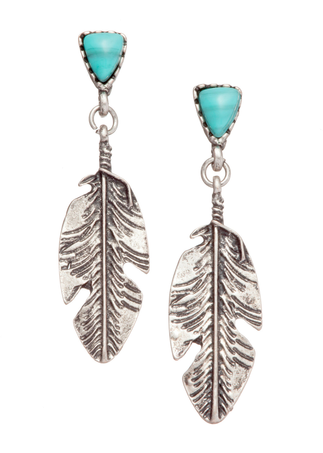 Burnished Feather Earrings - West & Co