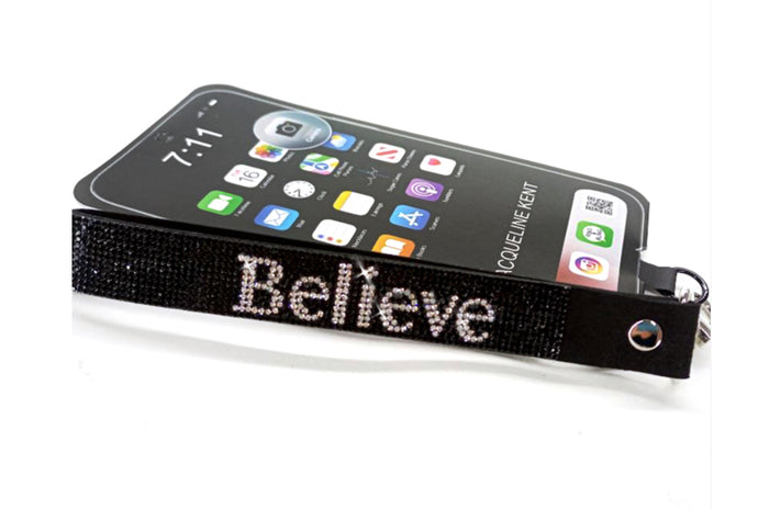 Bling Wrist Phone Strap - Believe - Jacqueline Kent