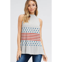 Load image into Gallery viewer, Phil Love - America flag stripe muscle tank top