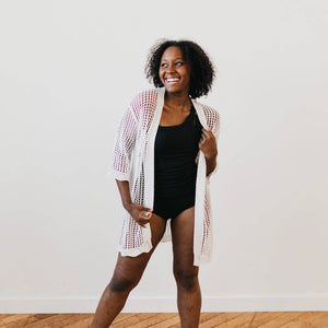 Pretty Simple - Coastal Views Crochet Tie Kimono